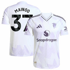 Kobbie Mainoo Manchester United 2025/26 Away Player Jersey White - Adidas