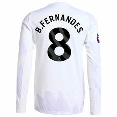 Bruno Fernandes Manchester United 2025/26 Away Long Sleeve Player Jersey White - Adidas sale