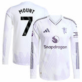 Mason Mount Manchester United 2025/26 Away Long Sleeve Player Jersey White - Adidas Discount