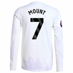Mason Mount Manchester United 2025/26 Away Long Sleeve Player Jersey White - Adidas Discount