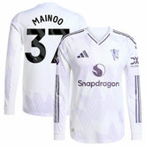 Kobbie Mainoo Manchester United 2025/26 Away Long Sleeve Player Jersey White - Adidas Discount