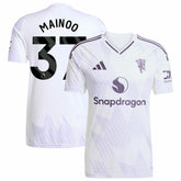 Kobbie Mainoo Manchester United 2025/26 Away Replica Player Jersey White - Adidas Discount