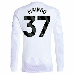 Kobbie Mainoo Manchester United 2025/26 Away Replica Long Sleeve Player Jersey White - Adidas sale
