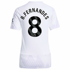 Bruno Fernandes Manchester United Women's 2025/26 Away Replica Player Jersey White - Adidas sale