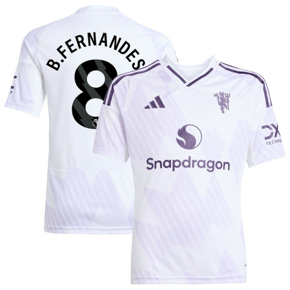 Bruno Fernandes Manchester United Youth 2025/26 Away Replica Player Jersey White - Adidas outlet