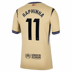 Raphinha Barcelona 2025/26 Away Stadium Replica Jersey Gold - Nike cheap