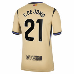 Frenkie de Jong Barcelona 2025/26 Away Stadium Replica Jersey Gold - Nike outlet