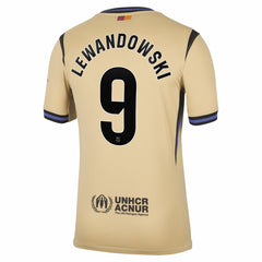Robert Lewandowski Barcelona 2025/26 Away Stadium Replica Jersey Gold - Nike cheap