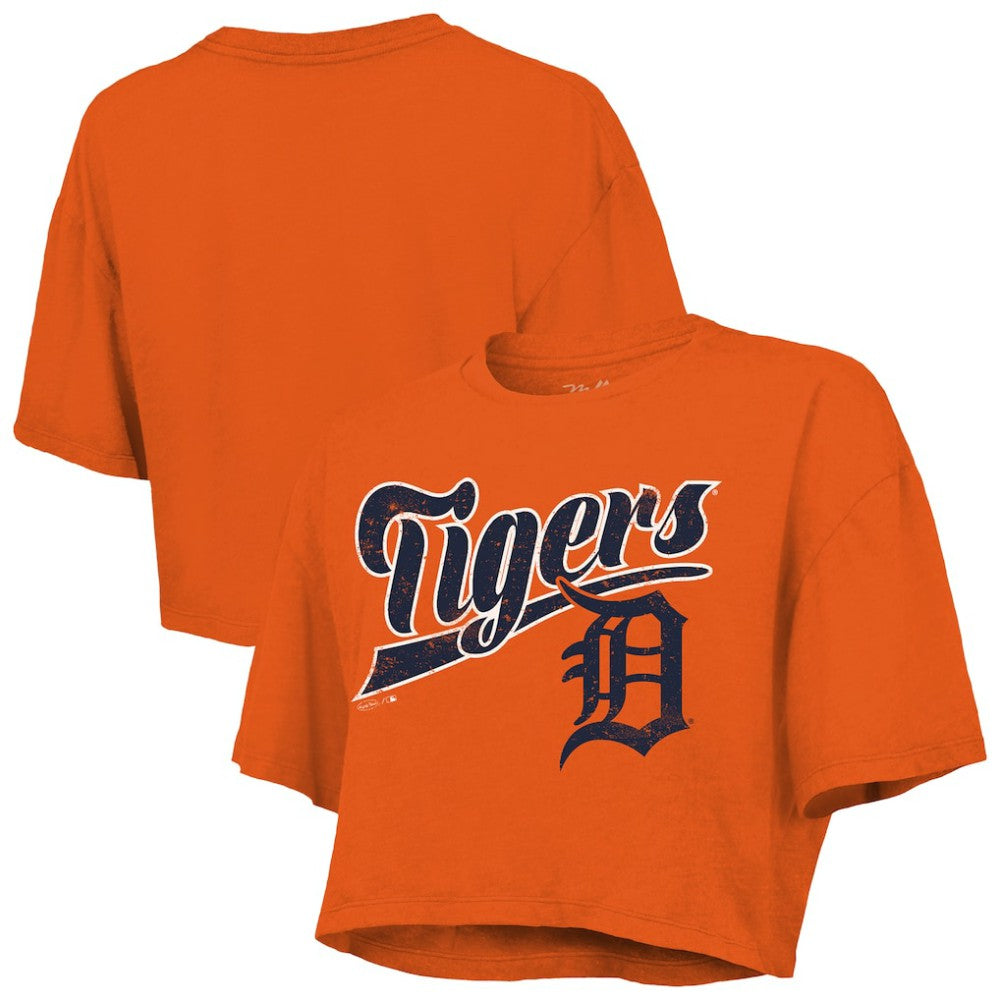 Detroit Tigers Majestic Threads Women's Boxy Crop T-Shirt - Orange - MLB Online