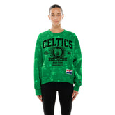 Boston Celtics Women's Throwback Collection Mineral Wash Crewneck Sweatshirt Kelly Green | New Era Near Me