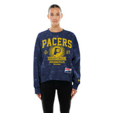 Indiana Pacers Women's Throwback Collection Mineral Wash Crewneck Sweatshirt Navy | New Era for sale