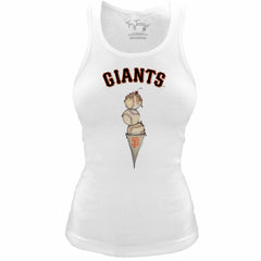 San Francisco Giants Tiny Turnip Women's Fitted Triple Scoop Tri-Blend Tank Top - White - MLB Discount