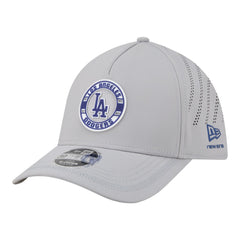 Los Angeles Dodgers New Era Patch 39THIRTY A-Frame M-Crown Perforated Flex Hat - Gray - New Era Sale