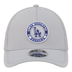 Los Angeles Dodgers New Era Patch 39THIRTY A-Frame M-Crown Perforated Flex Hat - Gray - New Era Sale