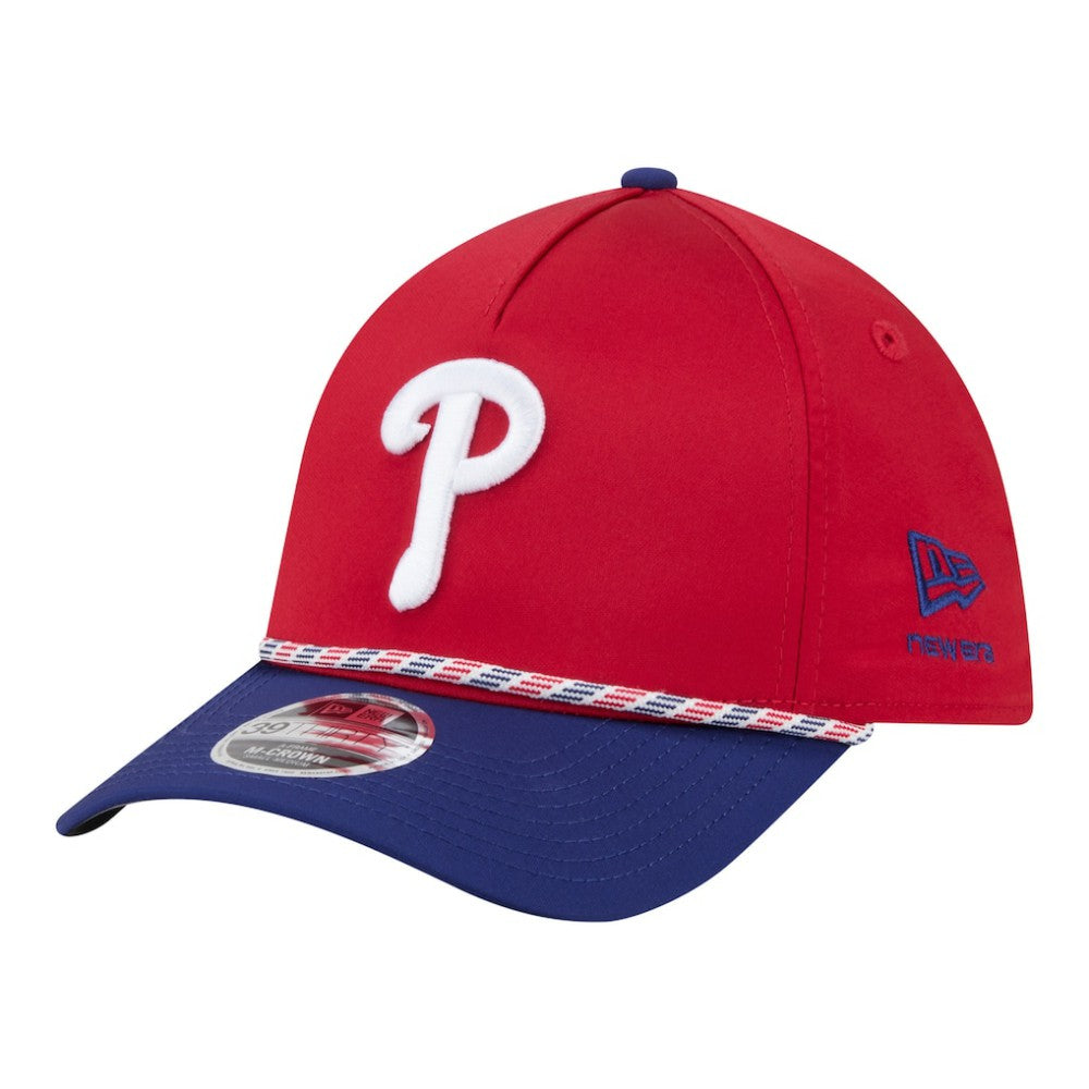 Philadelphia Phillies New Era Rope M-Crown A-Frame 39THIRTY Flex Hat - Red/Royal - New Era Sale