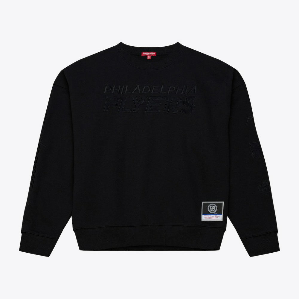 Philadelphia Flyers Mitchell & Ness Unisex Phantom Fleece Crew Neck Sweatshirt - Black - NHL 203280911