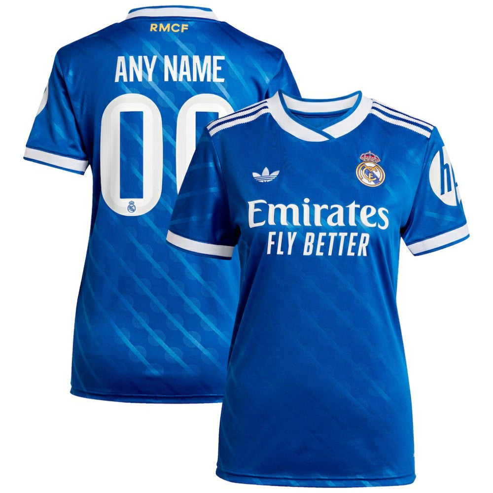 Real Madrid Women's 2025/26 Third Replica Custom Jersey Blue - Adidas