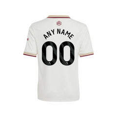 Arsenal Youth 2025/26 Third Replica Custom Jersey White - Adidas Discount