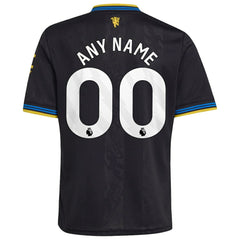 Manchester United Youth 2025/26 Third Replica Custom Jersey Black - Adidas cheap