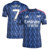 Bukayo Saka Arsenal 2025/26 Away Replica Player Jersey Blue - Adidas for sale