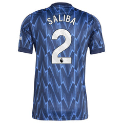 William Saliba Arsenal 2025/26 Away Replica Player Jersey Blue - Adidas outlet