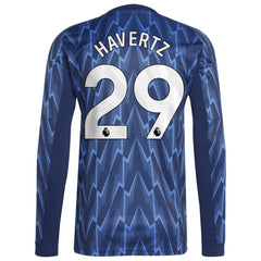 Kai Havertz Arsenal 2025/26 Away Replica Long Sleeve Player Jersey Blue - Adidas Discount