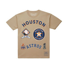 Houston Astros Mitchell & Ness Legacy Defined T-Shirt - Cream - Mitchell & Ness Discount