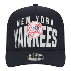 New York Yankees New Era Youth Logo Fade A-Frame 9FIFTY Snapback Hat - Navy - New Era Discount