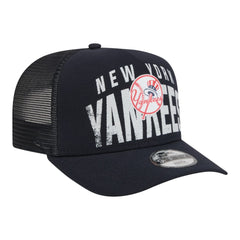 New York Yankees New Era Youth Logo Fade A-Frame 9FIFTY Snapback Hat - Navy - New Era Discount