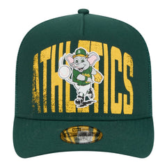 Athletics New Era Youth Logo Fade A-Frame 9FIFTY Snapback Hat - Green - New Era Lifestyle