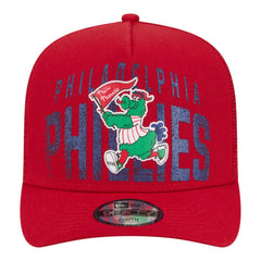 Philadelphia Phillies New Era Youth Logo Fade A-Frame 9FIFTY Snapback Hat - Red - New Era on Sale