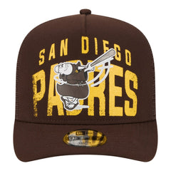 San Diego Padres New Era Youth Logo Fade A-Frame 9FIFTY Snapback Hat - Brown - New Era Lifestyle