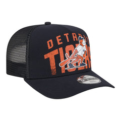 Detroit Tigers New Era Youth Logo Fade A-Frame 9FIFTY Snapback Hat - Navy - New Era Discount