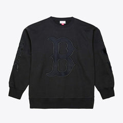 Boston Red Sox Mitchell & Ness Phantom Fleece Crewneck Sweatshirt - Black - Mitchell & Ness Discount