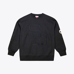 San Diego Padres Mitchell & Ness Phantom Fleece Crewneck Sweatshirt - Black - Mitchell & Ness on Sale