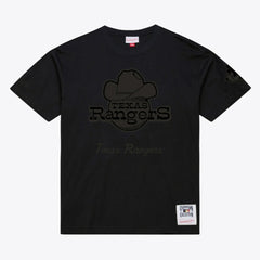 Texas Rangers Mitchell & Ness Cooperstown Collection Phantom T-Shirt - Black - Mitchell & Ness Discount