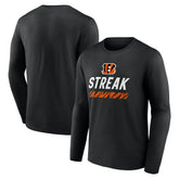 Cincinnati Bengals Streak Long Sleeve T-Shirt Black
