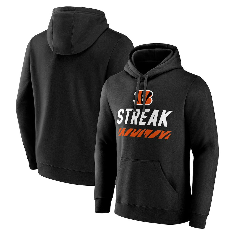 Cincinnati Bengals Streak Pullover Hoodie Black