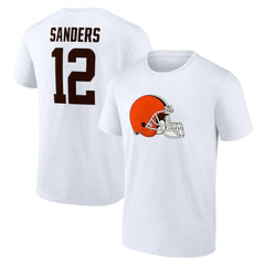Shedeur Sanders Cleveland Browns Icon Name & Number T-Shirt White