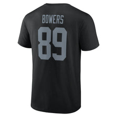 Brock Bowers Las Vegas Raiders Icon Name & Number T-Shirt Black