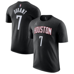 Kevin Durant Houston Rockets Jordan Brand Statement Edition Name & Number T-Shirt Black