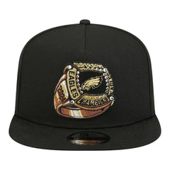 Philadelphia Eagles New Era Super Bowl Ring 9FIFTY A-Frame Adjustable Hat Black