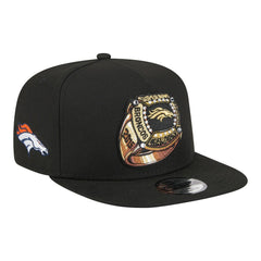 Denver Broncos New Era Super Bowl Ring 9FIFTY A-Frame Adjustable Hat Black