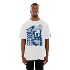 Los Angeles Dodgers New Era Big Graphic Domestic T-Shirt - White - New Era Lifestyle
