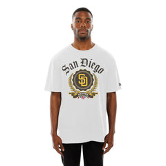 San Diego Padres New Era Fleur Domestic T-Shirt - White - New Era Lifestyle