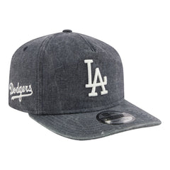 Los Angeles Dodgers New Era Throwback Denim Classic 19TWENTY Adjustable Hat - Navy Heather - New Era Lifestyle