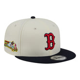Boston Red Sox New Era Localized 9FIFTY Snapback Hat - Cream/Navy - New Era Lifestyle