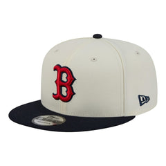Boston Red Sox New Era Localized 9FIFTY Snapback Hat - Cream/Navy - New Era Lifestyle