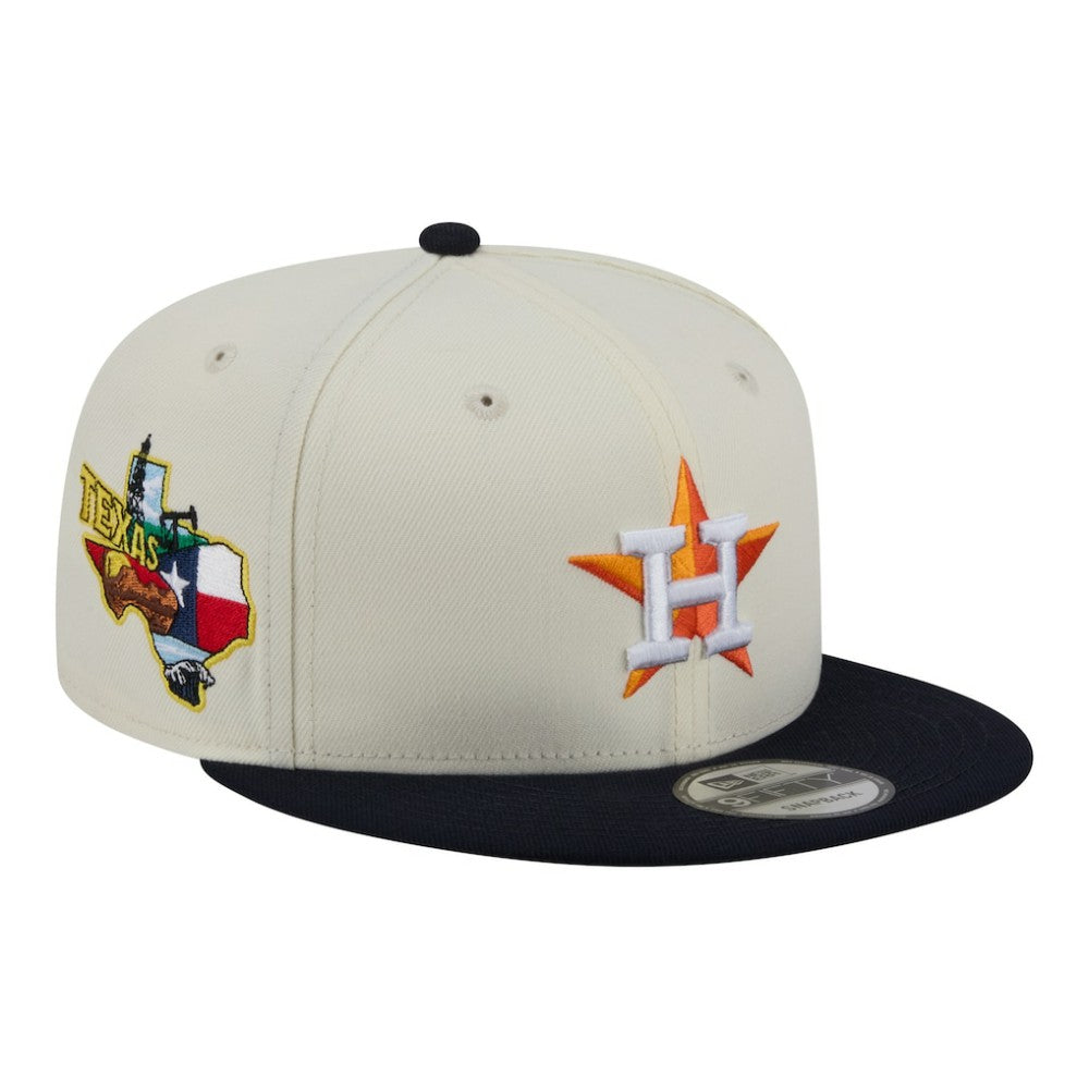 Houston Astros New Era Localized 9FIFTY Snapback Hat - Cream/Navy - New Era Online