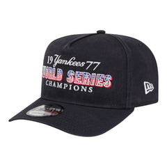 New York Yankees New Era 1977 World Series Champions Throwback 9FIFTY A-Frame Snapback Hat - Navy - New Era Online